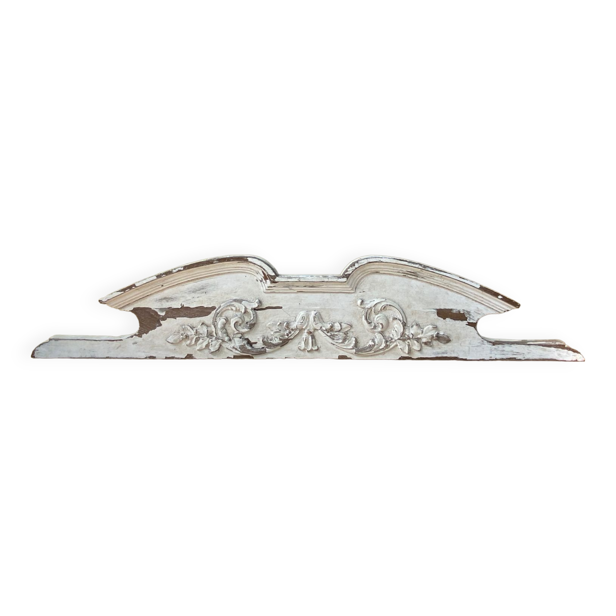 Patinated wooden pediment