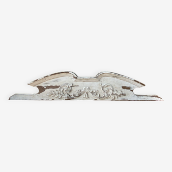 Patinated wooden pediment