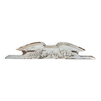 Patinated wooden pediment