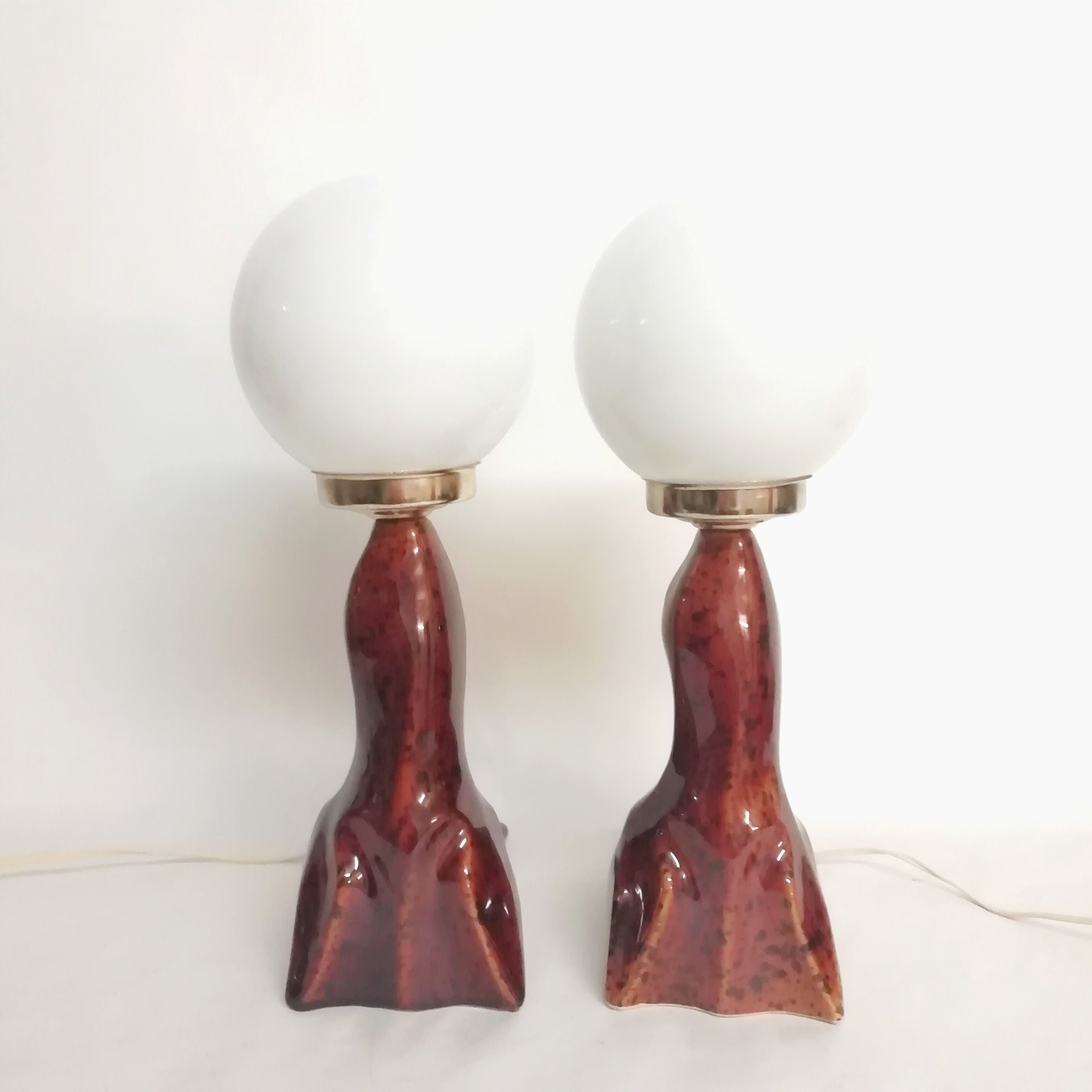 Ceramic seal lamps with white opal crystal balloon