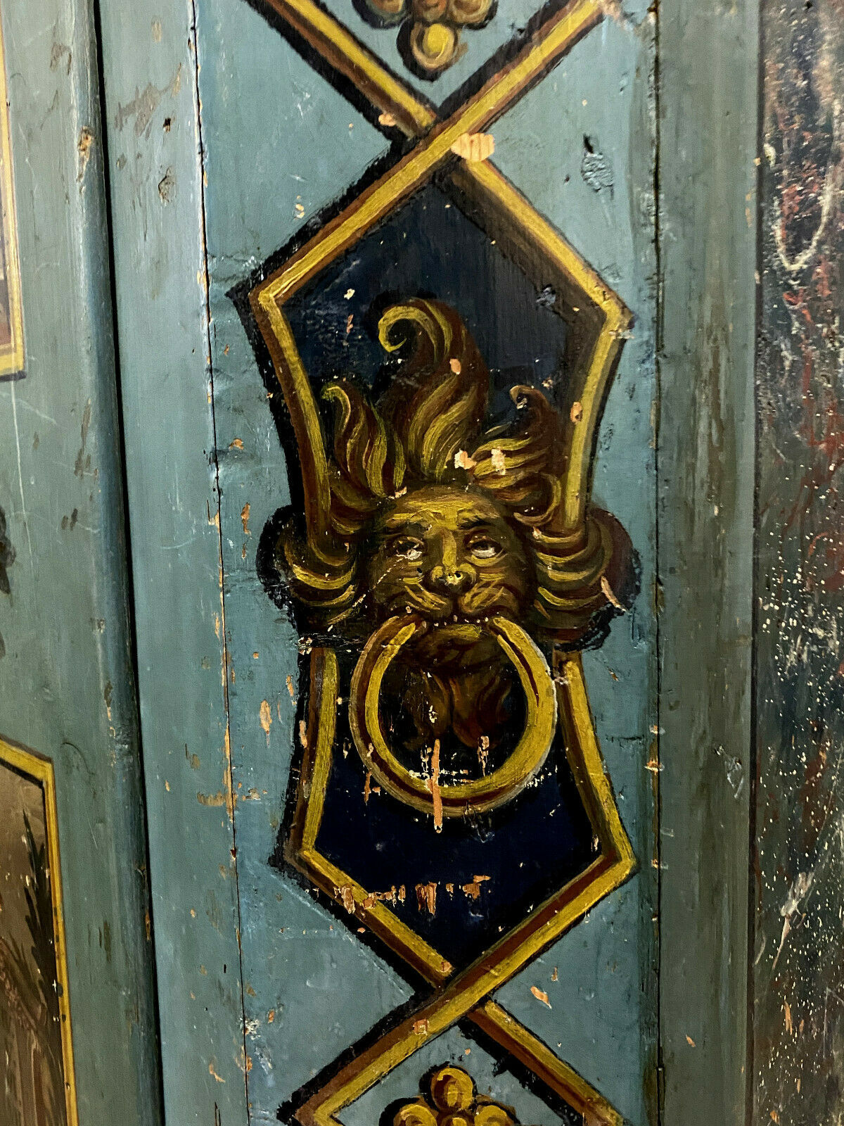 17th century Alsatian wardrobe fully decorated