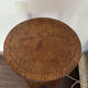 Wooden pedestal table with marquetry