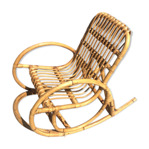 rocking-chair en rotin