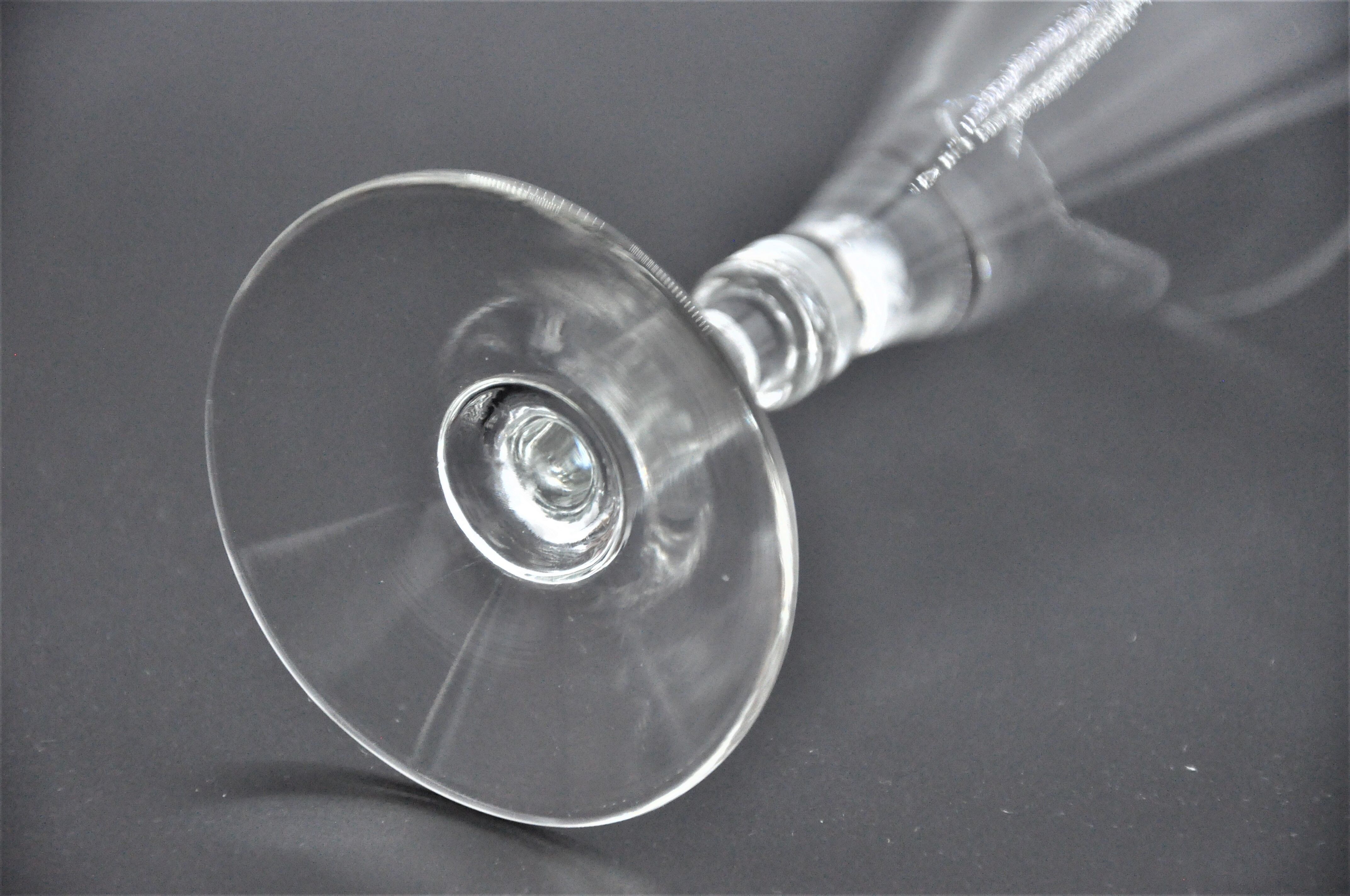 Old service of 6 champagne flutes - crystal or glass - tableware