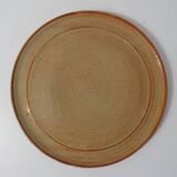 5 vintage signed stoneware flat plates
