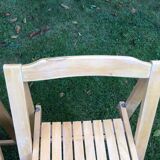 Series of 4 folding chairs