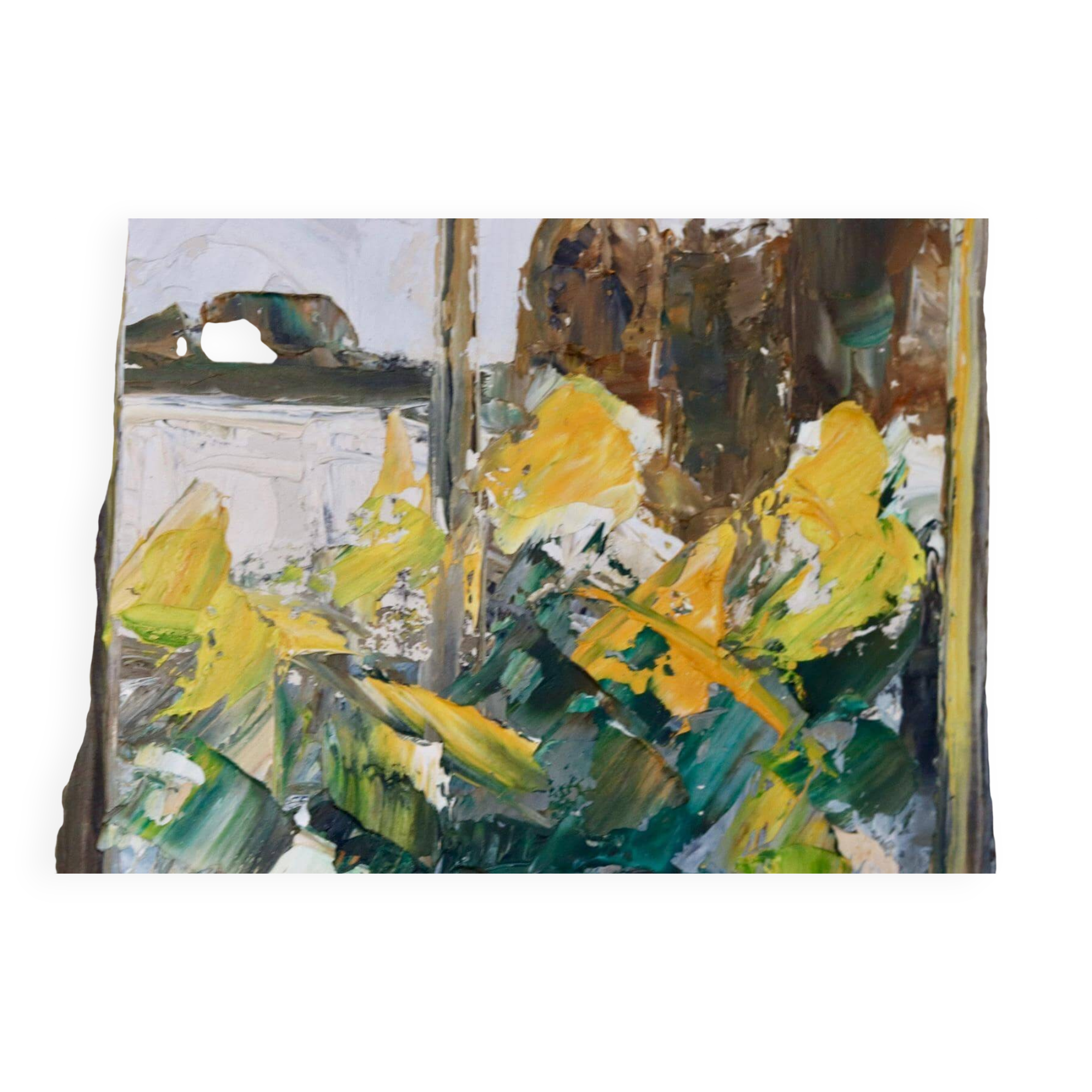 "Yellow Flowers by a Window" by T. Stenbäck