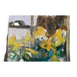 "Yellow Flowers by a Window" by T. Stenbäck