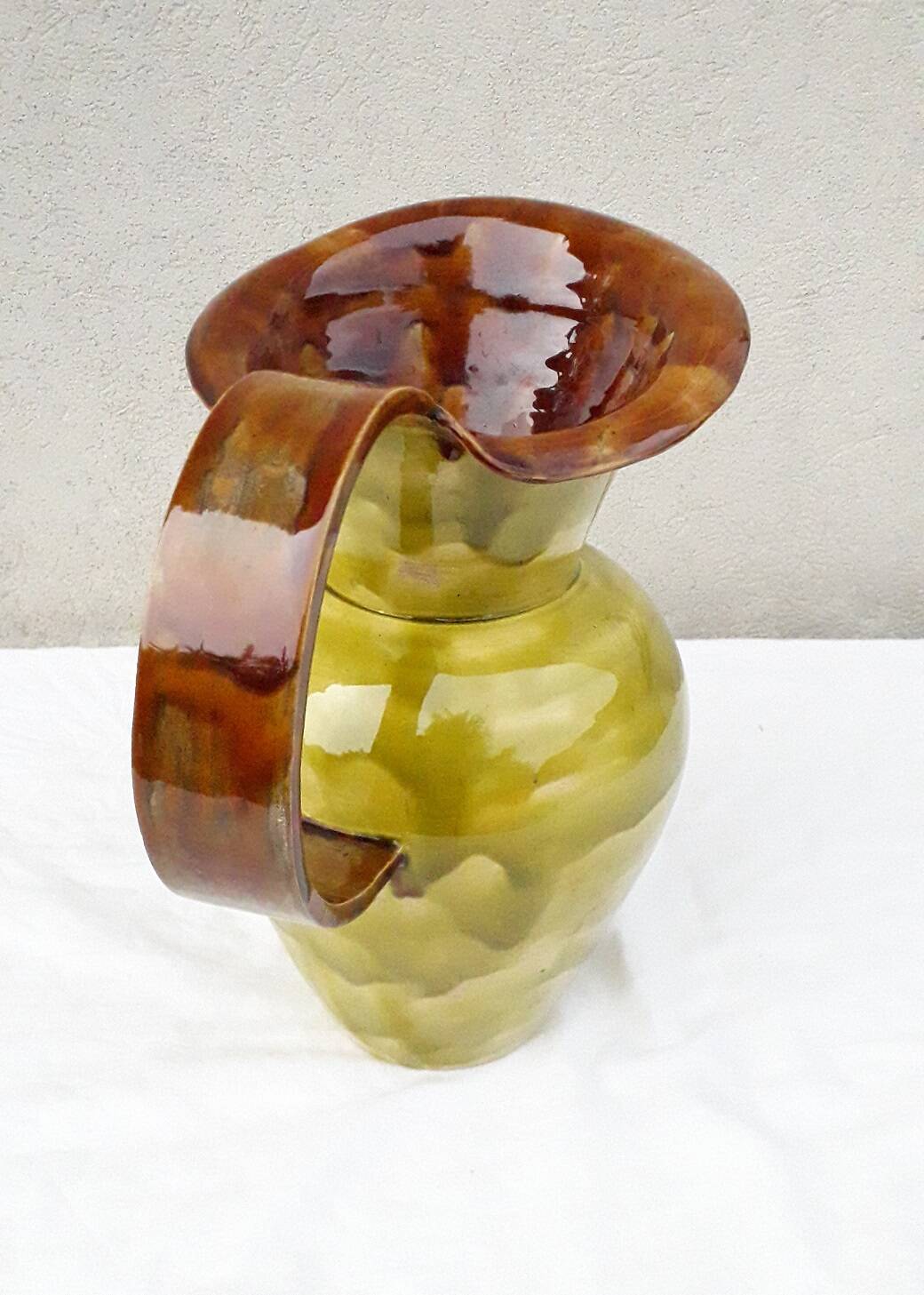 Ceramic pitcher vase from the 1950s.