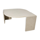 Italian work travertine coffee table, 1970
