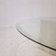 Italian Coffee Table in Travertine and Facet Cut Glass, 1980s