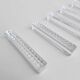Suite of 6 knife holders in crystal relief gridded