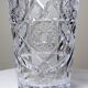 Large vintage cut and molded crystal vase, 1980-2000, Bohemia, Czechoslovakia
