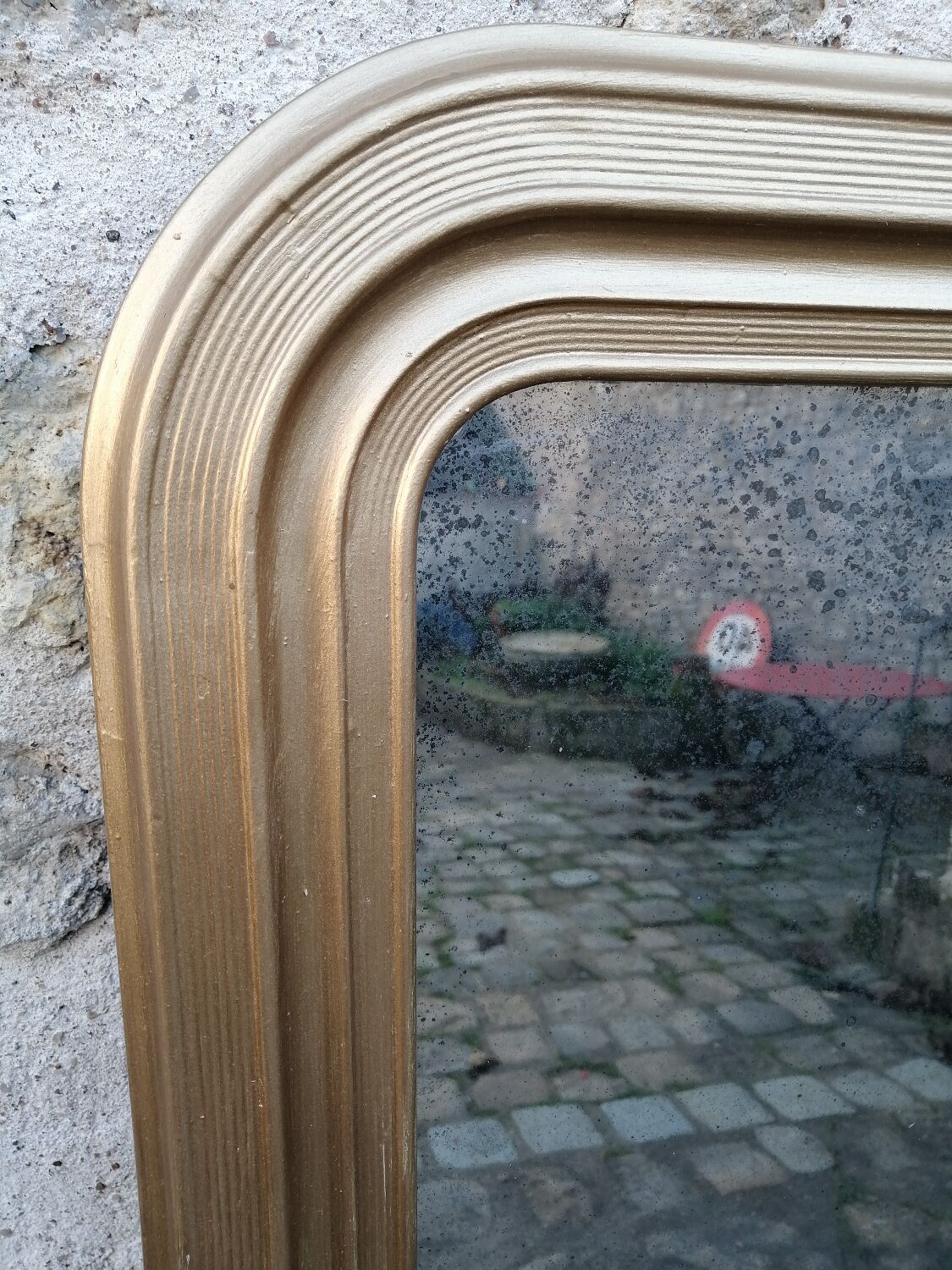 Old mirror gilded 77cm x 51cm