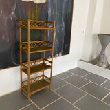 Vintage rattan shelves