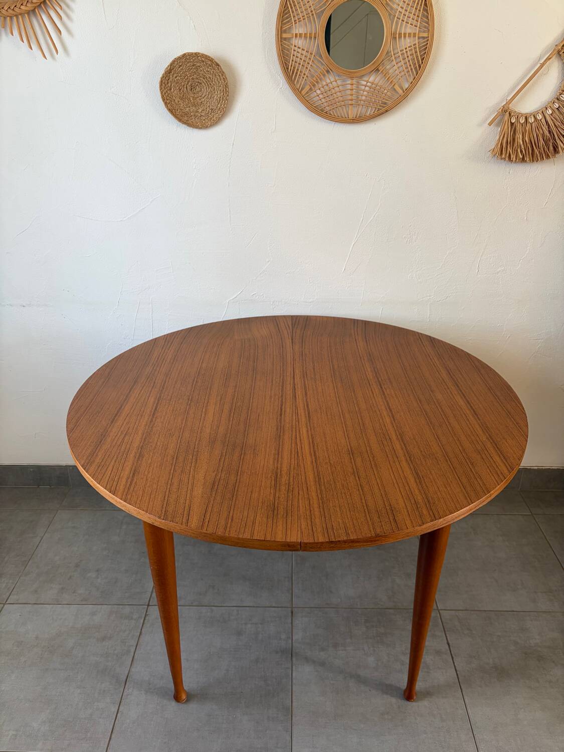 Vintage teak round table