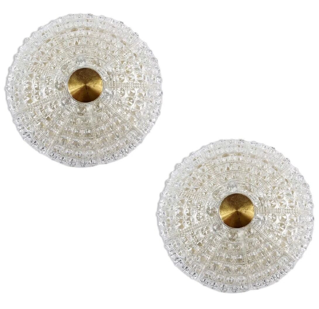 Scandinavian glass ceiling lamp by Carl Fagerlund for Orrefors, Sweden, 1960s