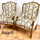 Fully restored old shepherdess armchairs