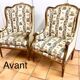Fully restored old shepherdess armchairs