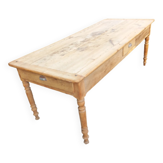 Table en bois massif très ancienne 2m