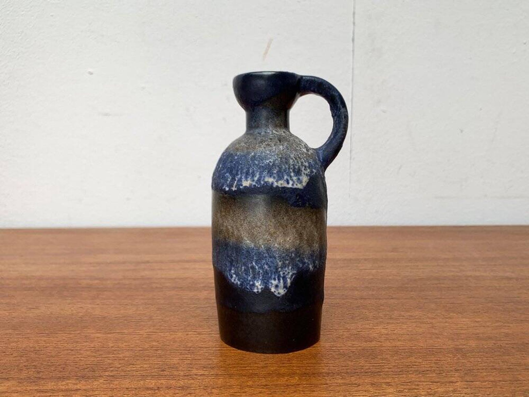 Carafe vase in German pottery WGP Fat Lava mid-century style by Ruscha, 1960s.