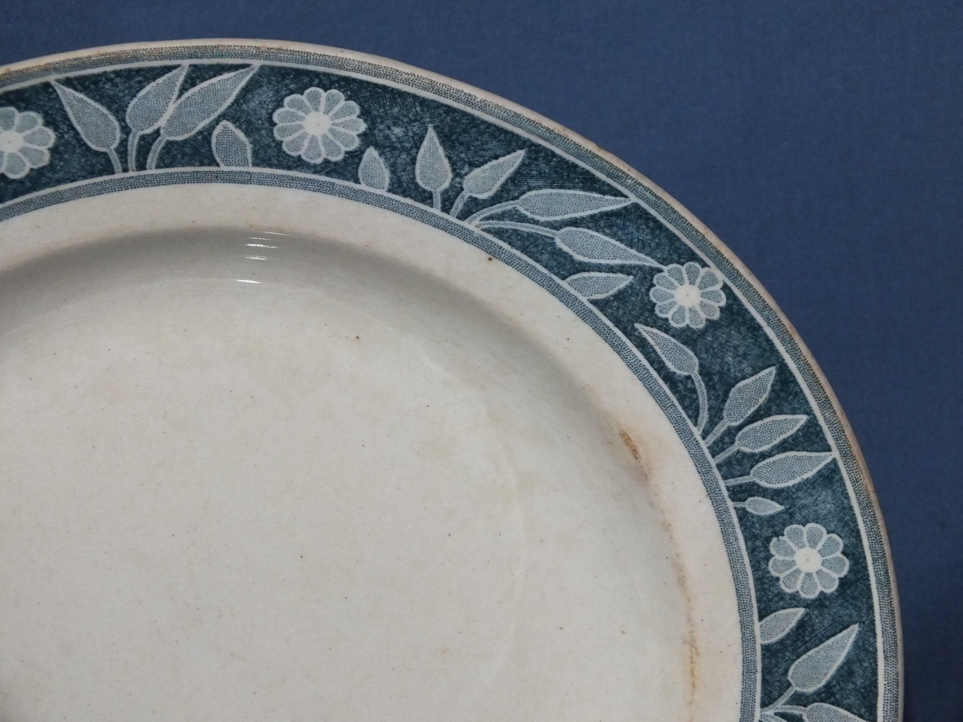 Set 4 Plates - Creil - Montereau Labrador service Warsaw