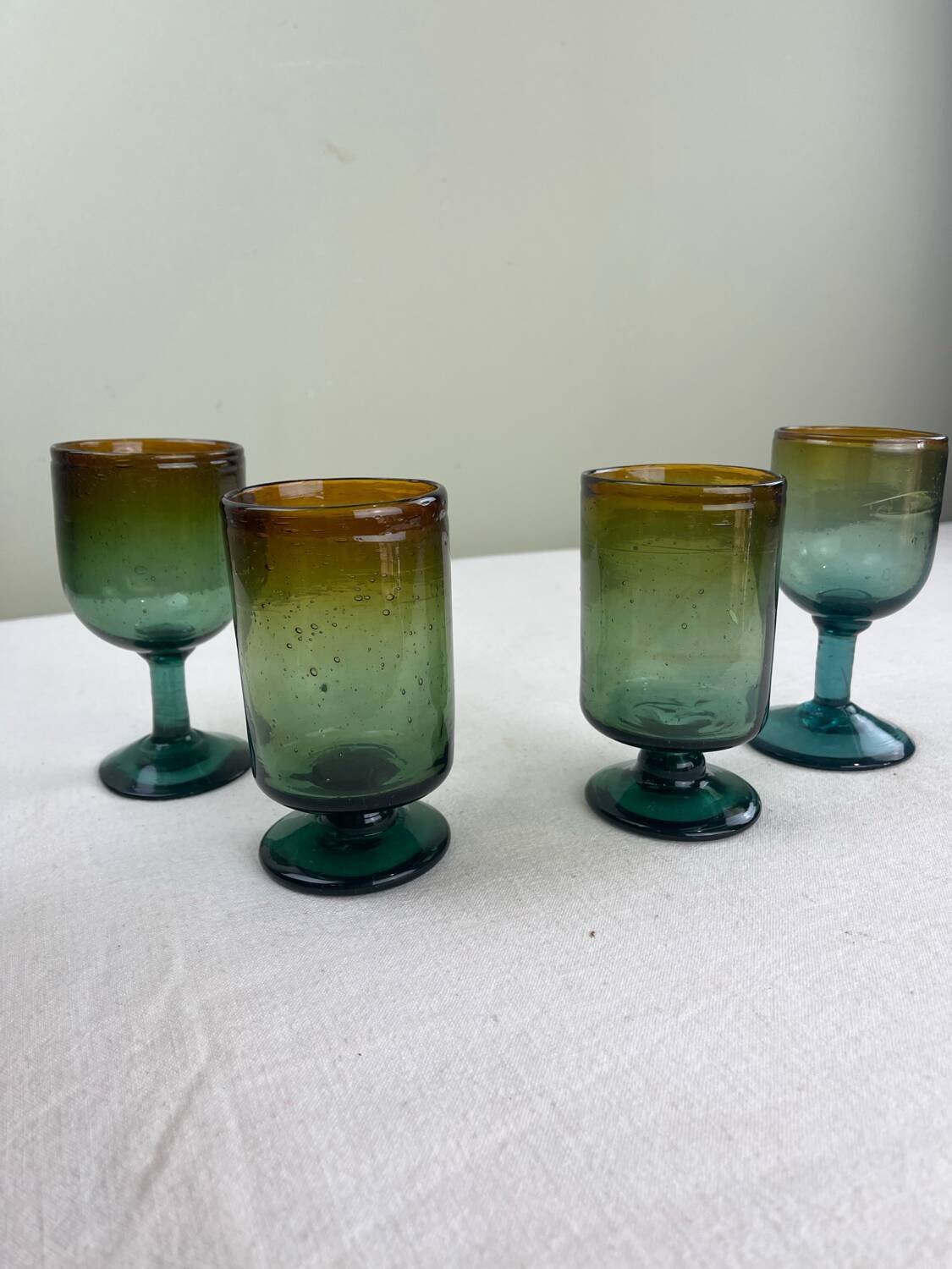 Blown glass goblets