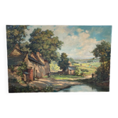 Farm landscape signed 19th-20th century