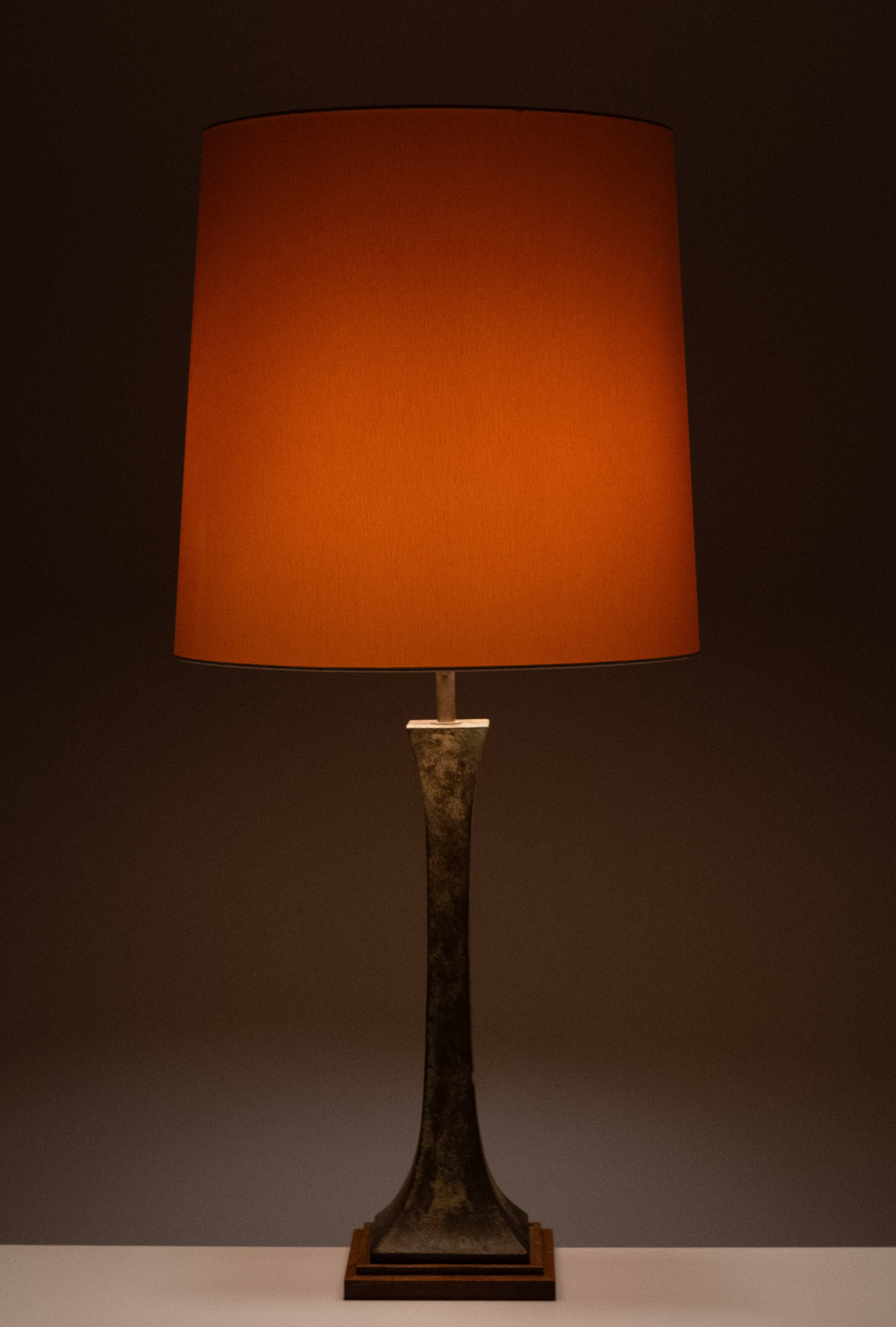 Stunning Stewart Ross James, Hansen Verdigris Bronze Table Lamp, circa 1960