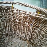 Wicker front bike basket
