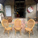 Rattan armchairs circa 1960