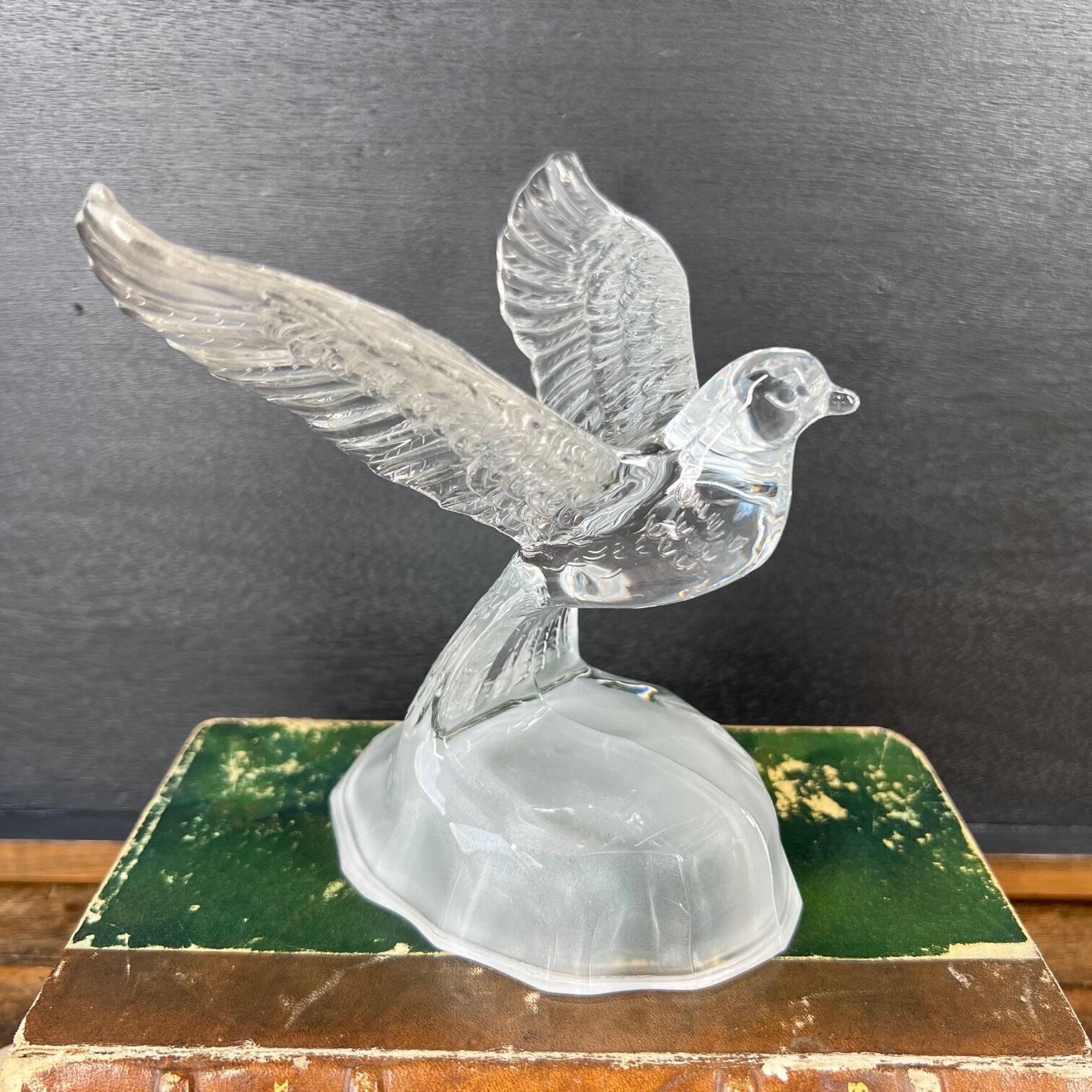 Crystal paperweight "the flight of the bird"