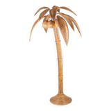 Rattan "coconut/palm" floor lamp