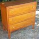Vintage beech chest of drawers with 3 drawers from the 1950s.