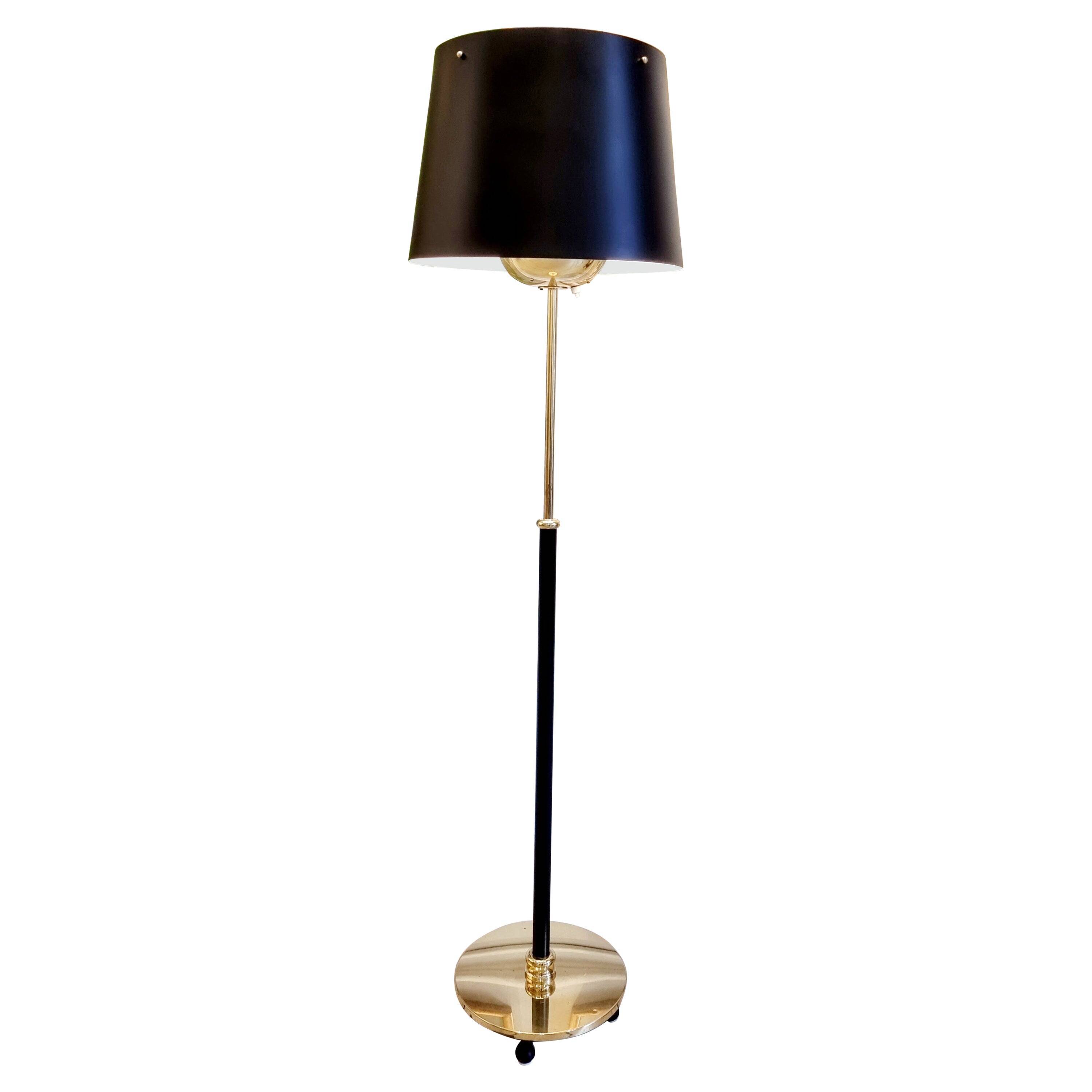 Josef Frank, floor lamp model 2564, for Svenskt Tenn, Sweden, 1950s. Beautiful patina.