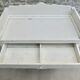 Bathroom furniture in white patina wood