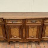 Louis XV style curved sideboard in walnut and elm