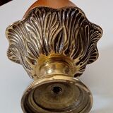Paperpress wooden egg in its brass cockerel