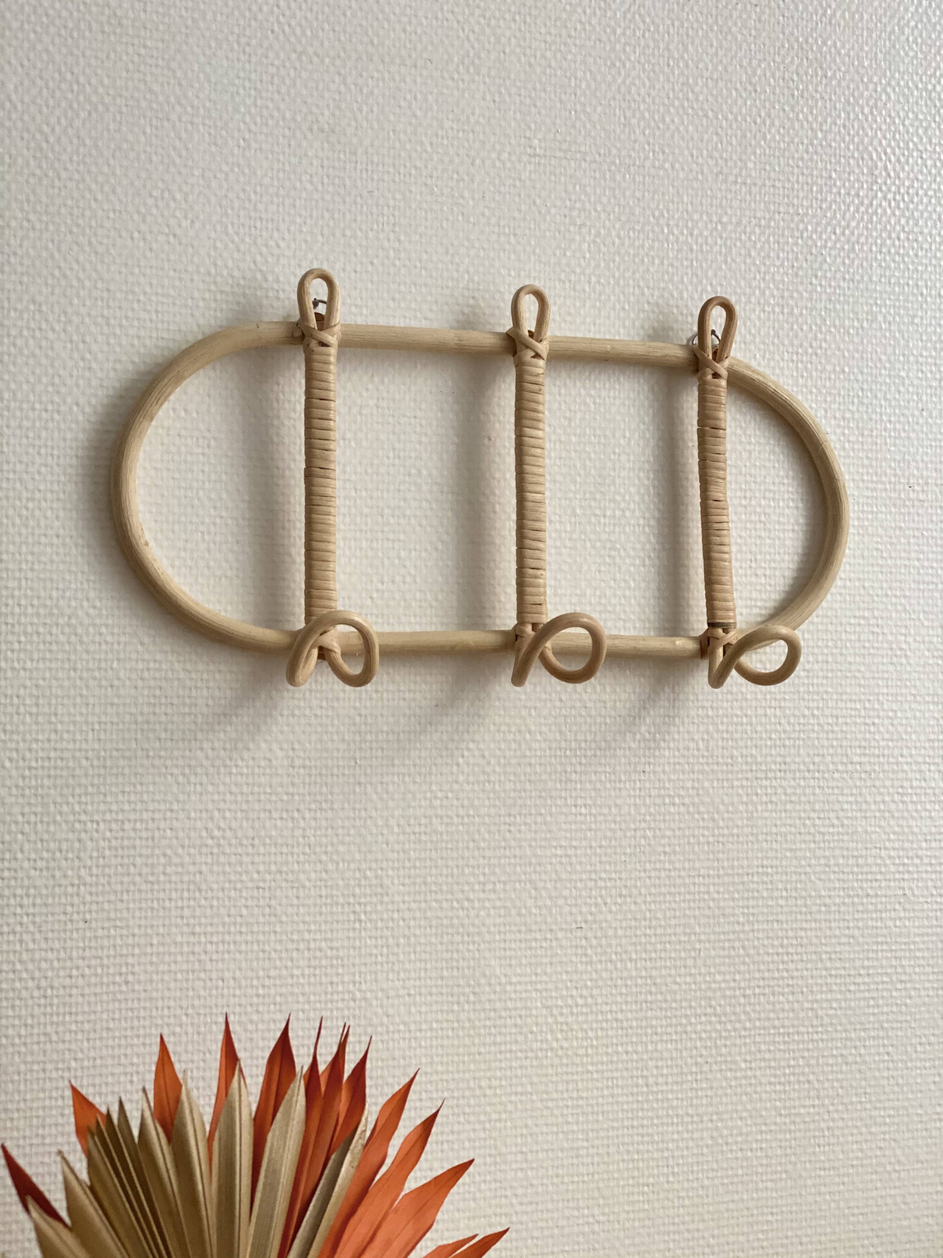 Rattan coatrack