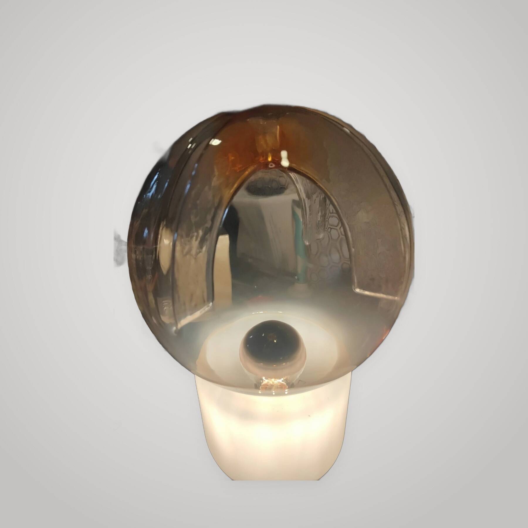 Mazzega Murano Space Age 1970 UFO Art Glass Table Lamp Original