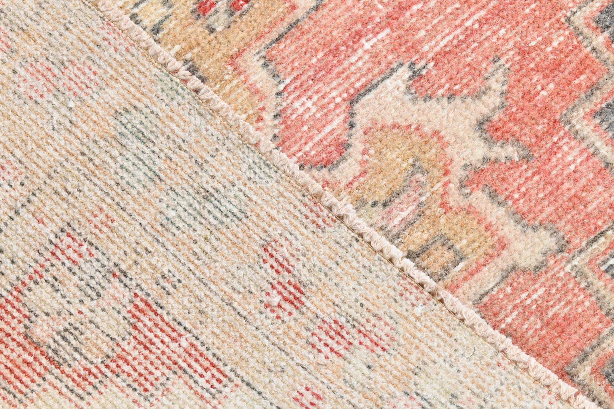 4x8 Red Geometric Turkish Rug 127x247Cm SK 22752