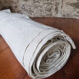 Antique French hand-woven sheet – Natural linen, early 20th century, 210 × 280 cm, 2 kg