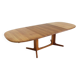 Vintage Glostrup Danish oval extendable dining table solid teak 1960s