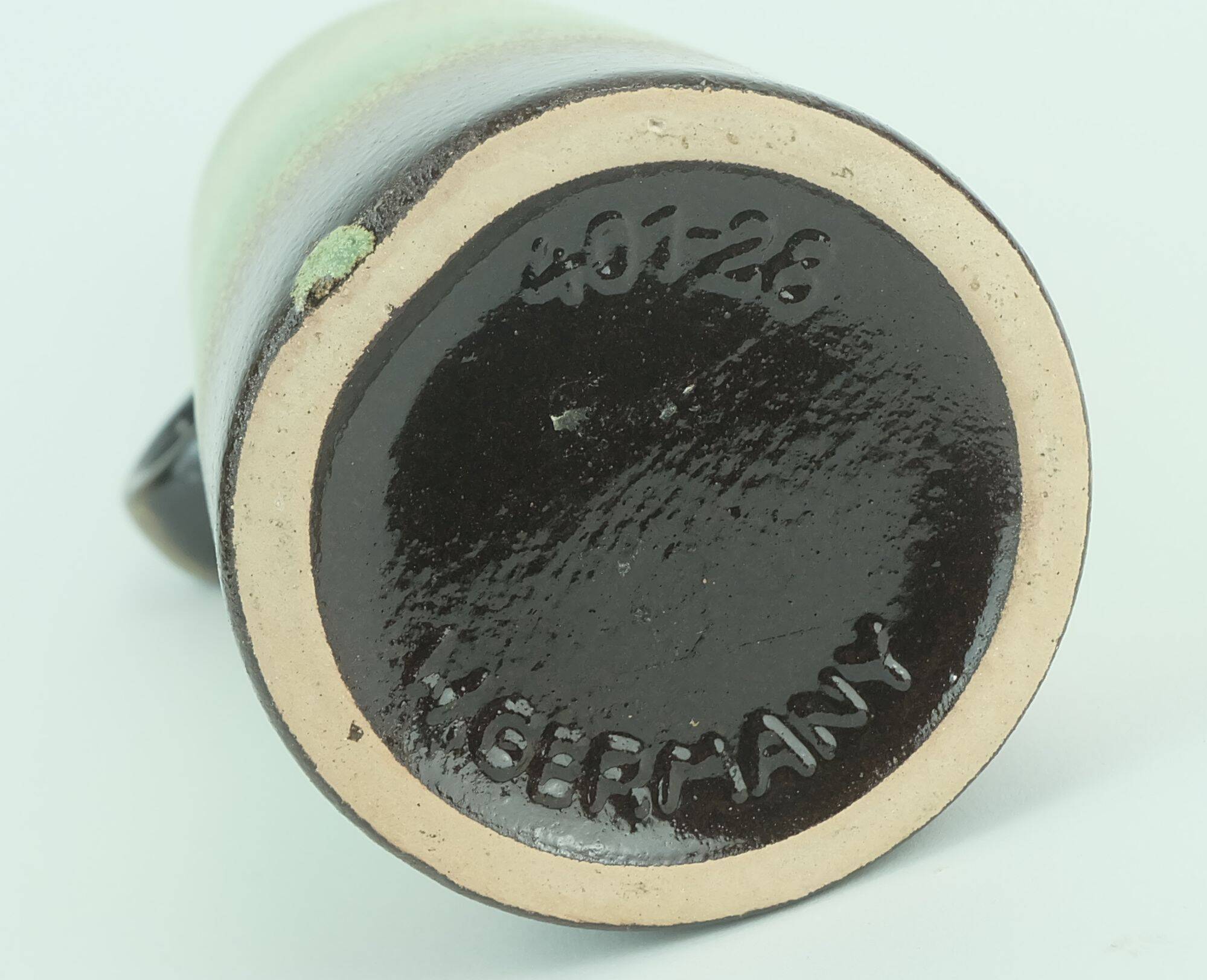 1960s 70s vintage scheurich VASE model 401-28 shades of green and brown