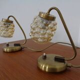 Amber Bubble Table Lamps by Richard Essig for Saku Leuchten, 1960s, Set of 2