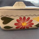 Butter dish with ceramic lid decoration flowers