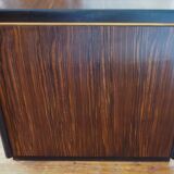Bureau Art Déco double face en ébène de macassar et bois noirci