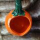Jug / Carafe in orange barbotine shape