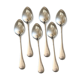 Série de 6 grandes cuillères en métal argenté