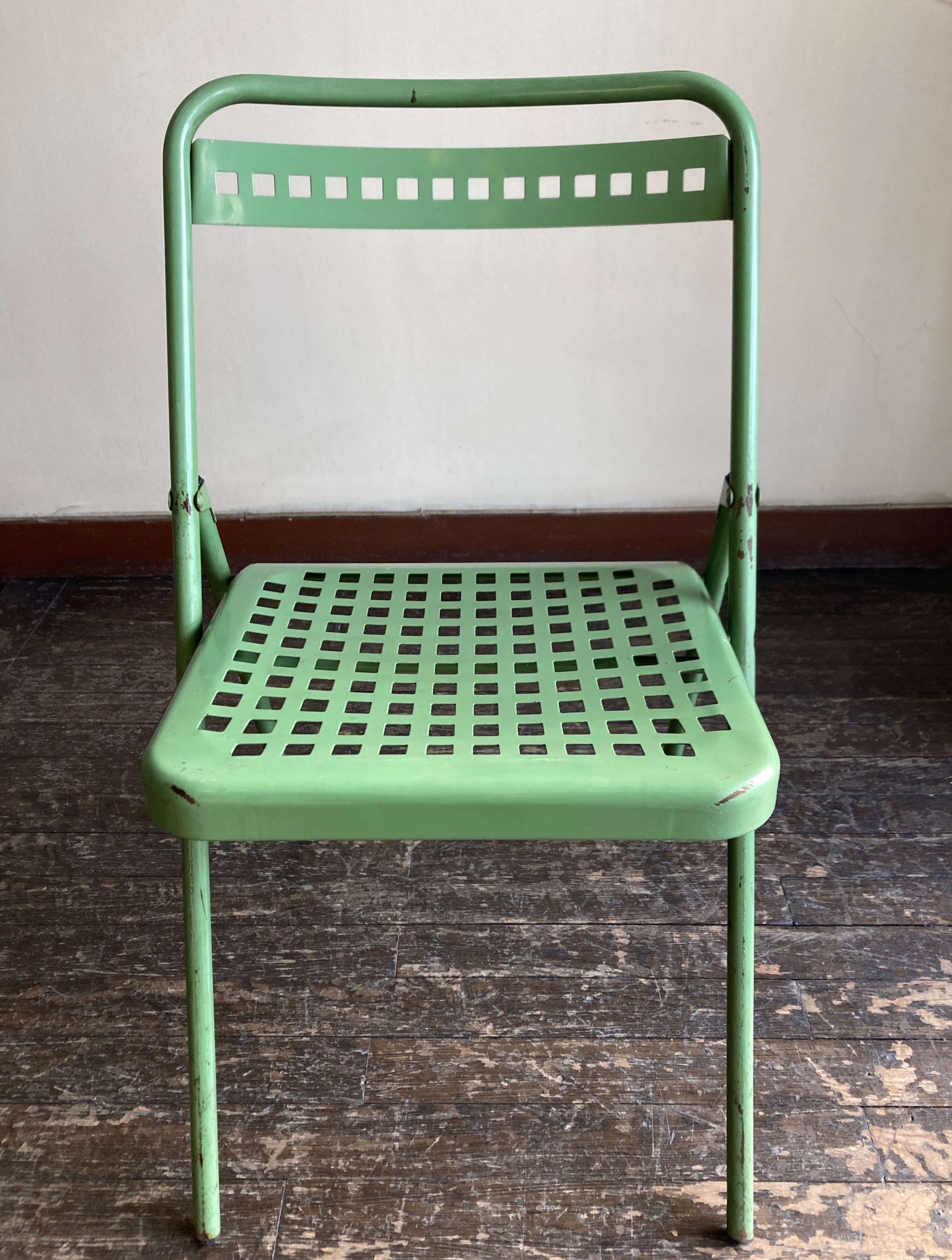 Garden chair in perforated sheet metal 1950